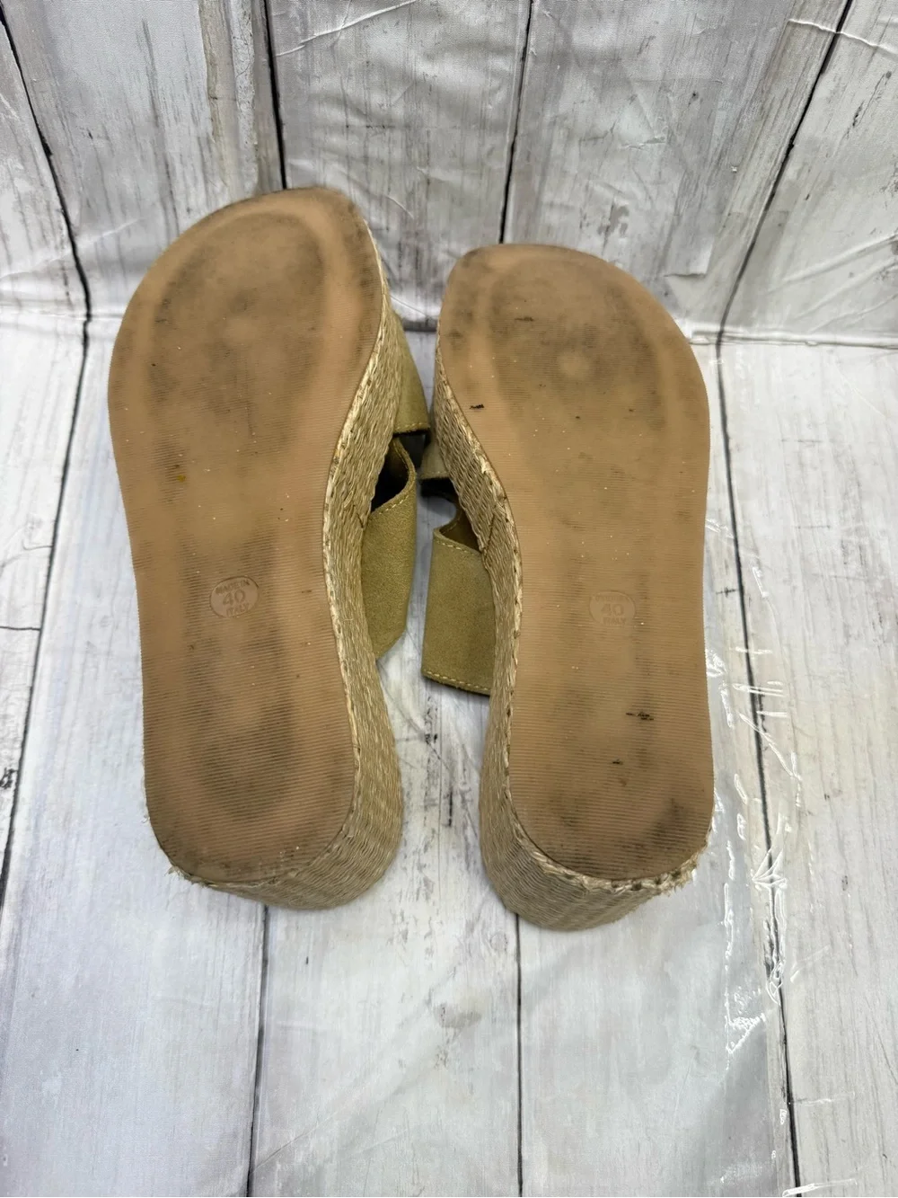 Chocolat Blu Jamie platform wedge sandals taupe suede